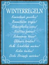 Holzschild 40x30 cm Winterregel Kaminabende Glühwein Spruch Zitat