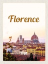 Holzschild 40x30 cm Florence Italy ItalienToscana Bildmotiv Reisemotiv Straße Stadt