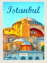 Holzschild 40x30 cm Istanbul Turkey Bild Urlaub Bildmotiv Reisemotiv Straße Stadt