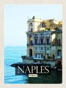 Holzschild 40x30 cm Naples Italy Neapel Panorama Meer Bildmotiv Reisemotiv Europa
