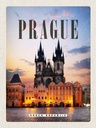 Holzschild 40x30 cm Retro Prague Prag Czech Republik Bildmotiv Reisemotiv Europa