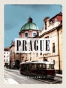 Holzschild 40x30 cm Prague Prag Straßenbahn Tschechien Bildmotiv Reisemotiv Europa