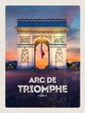 Holzschild 40x30 cm Arc de Triomphe Paris Denkmal Bildmotiv Reisemotiv Straße Stadt
