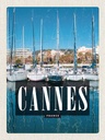 Holzschild 40x30 cm Retro Cannes France MeerJacht Bildmotiv Reisemotiv Straße Stadt