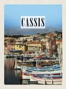 Holzschild 40x30 cm Cassis France Altstadt Meer Bildmotiv Reisemotiv Europa