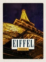 Holzschild 40x30 cm Retro Eiffel Tower Eiffelturm Paris Bildmotiv Reisemotiv Europa