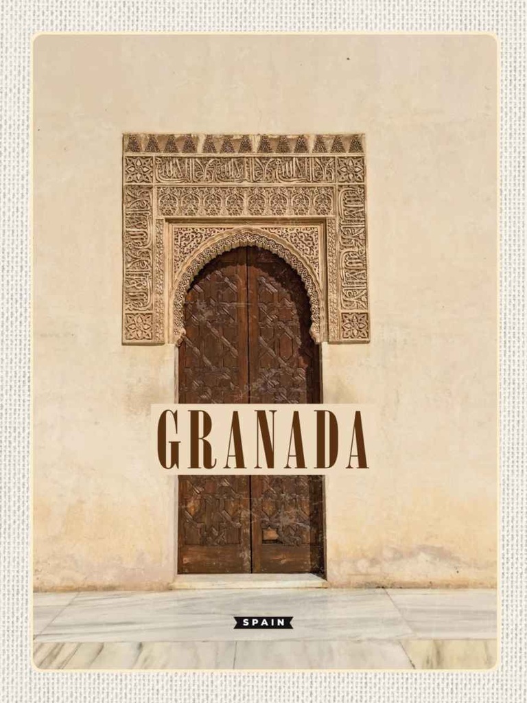 Holzschild 40x30 cm Granada Spain Tourismus Poster Bildmotiv Reisemotiv Abenteuer Reisen