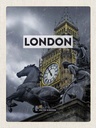 Holzschild 40x30 cm London Big Ben Queen Elizabeth Tower Bildmotiv Reisemotiv England