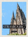 Holzschild 40x30 cm Strasbourg France Kathedrale Bildmotiv Reisemotiv Europa
