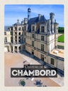 Holzschild 40x30 cm Château de Chambord Schloss Bildmotiv Reisemotiv Europa