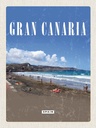 Holzschild 40x30 cm Gran Canaria Spain Meer Strand Retro Bildmotiv Reisemotiv Europa