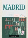 Holzschild 40x30 cm Madrid Spain Errinerungen Retro Bildmotiv Reisemotiv Europa