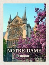 Holzschild 40x30 cm Notre-Dame de Paris Reiseziel Bildmotiv Reisemotiv Straße Stadt