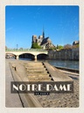 Holzschild 40x30 cm Notre - Dame Paris Tourismus Bildmotiv Reisemotiv Straße Stadt