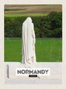 Holzschild 40x30 cm Normandy France Skulptur Bildmotiv Reisemotiv Straße Stadt