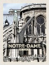 Holzschild 40x30 cm Notre-Dame de Paris Architektur Bildmotiv Reisemotiv Europa