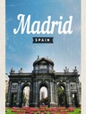 Holzschild 40x30 cm Madrid Spain Retro Poster Errinerungen Bildmotiv Reisemotiv Europa