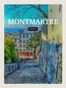 Holzschild 40x30 cm Montmartre Paris Altstadt Bildmotiv Reisemotiv Straße Stadt