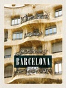 Holzschild 40x30 cm Barcelona Spanien Architeltur Bildmotiv Reisemotiv Straße Stadt
