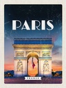 Holzschild 40x30 cm Paris France Arc de Triomphe Retro Bildmotiv Reisemotiv Europa