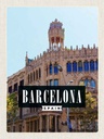 Holzschild 40x30 cm Barcelona Spanien Sargrada Reise Bildmotiv Reisemotiv Abenteuer Reisen