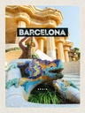Holzschild 40x30 cm Barcelona Spanien Park Trip Bildmotiv Reisemotiv Straße Stadt