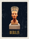 Holzschild 40x30 cm Berlin DE Museum Nefertiti Bust Bildmotiv Reisemotiv Abenteuer Reisen