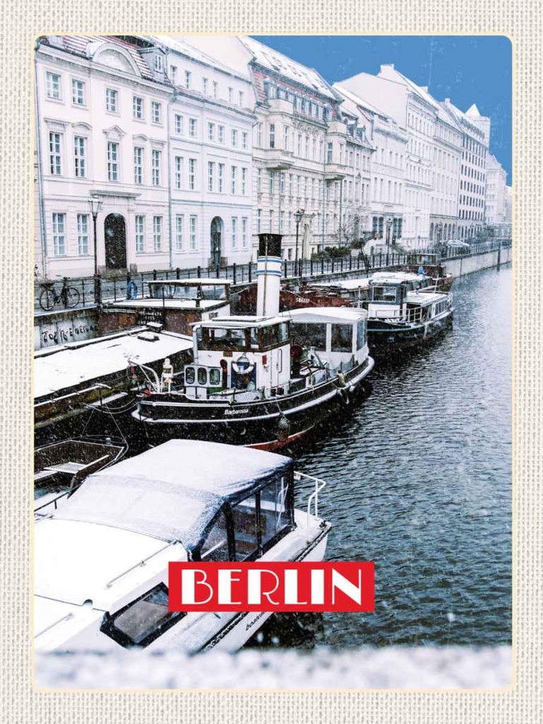 Holzschild 40x30 cm Berlin Deutschland BRD Bild Bildmotiv Reisemotiv Straße Stadt