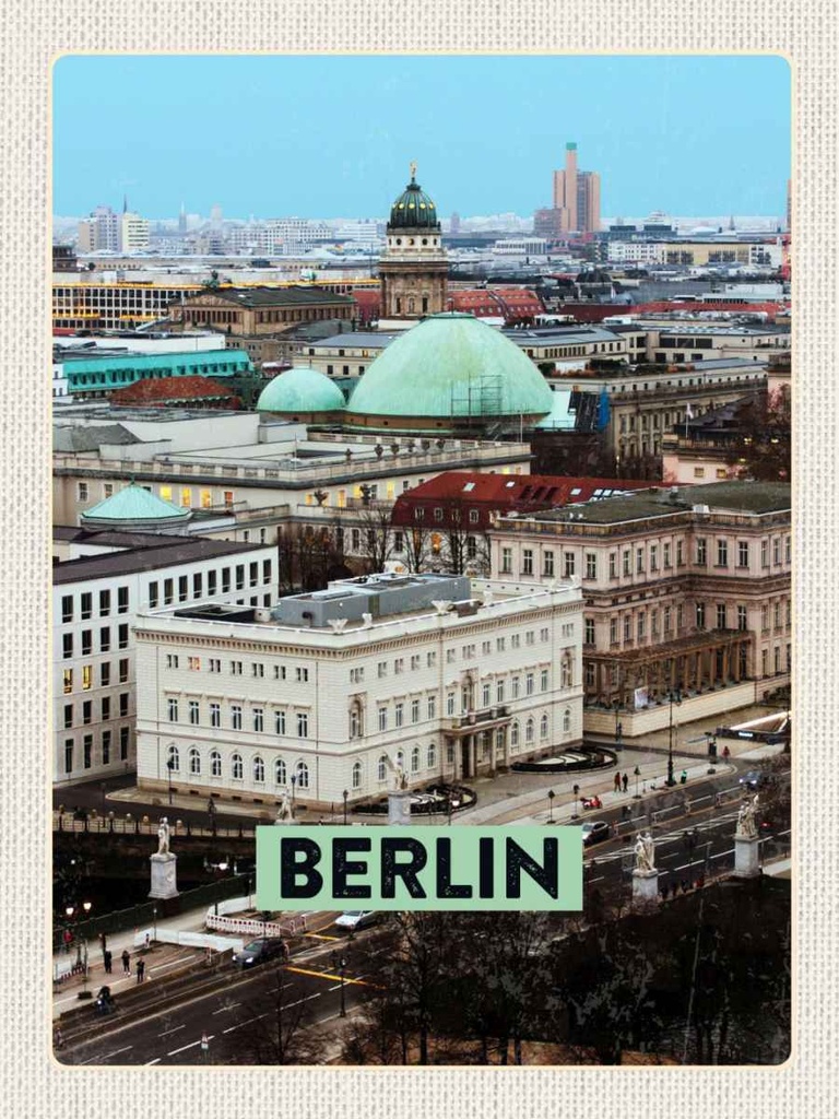 Holzschild 40x30 cm Berlin Deutschland Aussicht Bildmotiv Reisemotiv Abenteuer Reisen