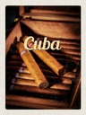 Holzschild 40x30 cm Cuba Karibik Cubanische Zigarette Bildmotiv Reisemotiv Abenteuer Reisen