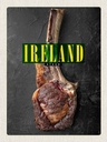 Holzschild 40x30 cm Irland Irisches Anbus Tomahawk Steak Bildmotiv Reisemotiv Essen Trinken