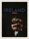 Holzschild 40x30 cm Irland Fleisch Steack Gabel Bildmotiv Reisemotiv Europa