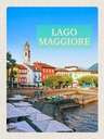 Holzschild 40x30 cm Lago Maggiore Gebäude Meer Schirm Bildmotiv Reisemotiv Europa