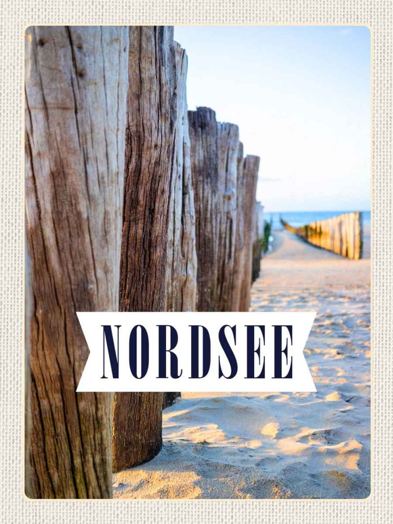 Holzschild 40x30 cm Nordsee Deutschland ebbe und flut Bildmotiv Reisemotiv Europa