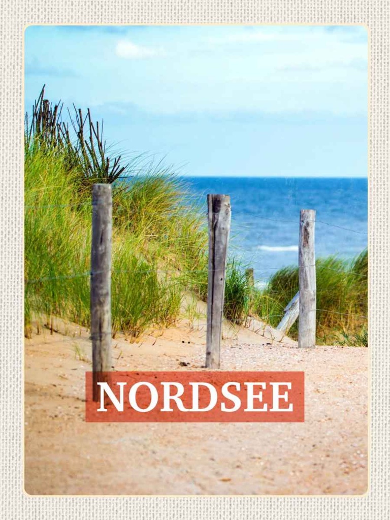 Holzschild 40x30 cm Nordsee Deutschland Strand Ruhe Bildmotiv Reisemotiv Europa