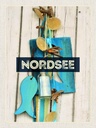 Holzschild 40x30 cm Nordsee Anhänger Fisch Bildmotiv Reisemotiv Europa