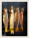 Holzschild 40x30 cm Nordsee Fisch Essen Delikatese Speisen Bildmotiv Reisemotiv Europa