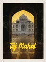 Holzschild 40x30 cm Indien Islam Taj Mahal Kultur Religiön Bildmotiv Reisemotiv Abenteuer Reisen
