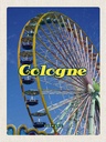 Holzschild 40x30 cm Köln Kirmes Riesenrad Autoscooter Bildmotiv Reisemotiv Deutschland