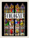Holzschild 40x30 cm Köln Dom Geschichte Christus Zeichnung Deutschland
