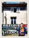 Holzschild 40x30 cm Frankreich Architektur Restaurant Deutschland