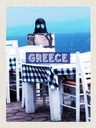 Holzschild 40x30 cm Greece Griechenland Restaurant Meer Bildmotiv Reisemotiv Europa