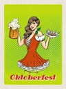 Holzschild 40x30 cm München Oktoberfest Frau Dirndl Bier Deutschland