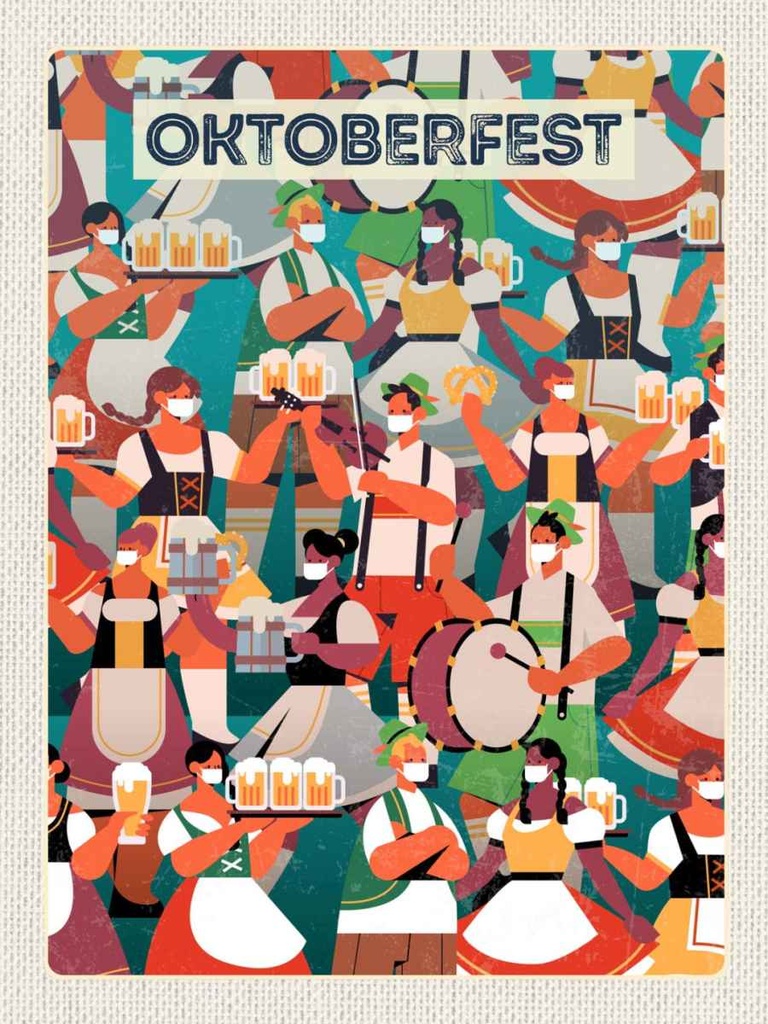 Holzschild 40x30 cm München Oktoberfest Bier Trommel Deutschland