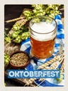 Holzschild 40x30 cm Oktoberfesz Bier Glas Weizen Deutschland
