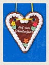 Holzschild 40x30 cm München Oktoberfest Lebkuchen Herz Deutschland