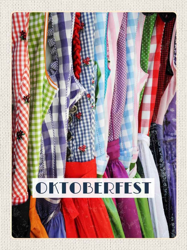 Holzschild 40x30 cm München Otoberfest Dirndl rot tanzen Deutschland