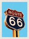 Holzschild 40x30 cm Amerika Route 66 Tankstelle Straße Bildmotiv Reisemotiv USA