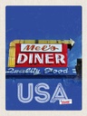 Holzschild 40x30 cm Amerika Mees Diner Restaurant Gericht Bildmotiv Reisemotiv USA