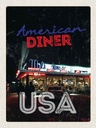 Holzschild 40x30 cm USA Diner Restaurant Lunch Dinner Bildmotiv Reisemotiv Amerika